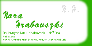 nora hrabovszki business card